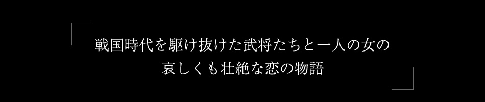 「戦国時代を駆け抜けた武将たちと一人の女の哀しくも壮絶な恋の物語」